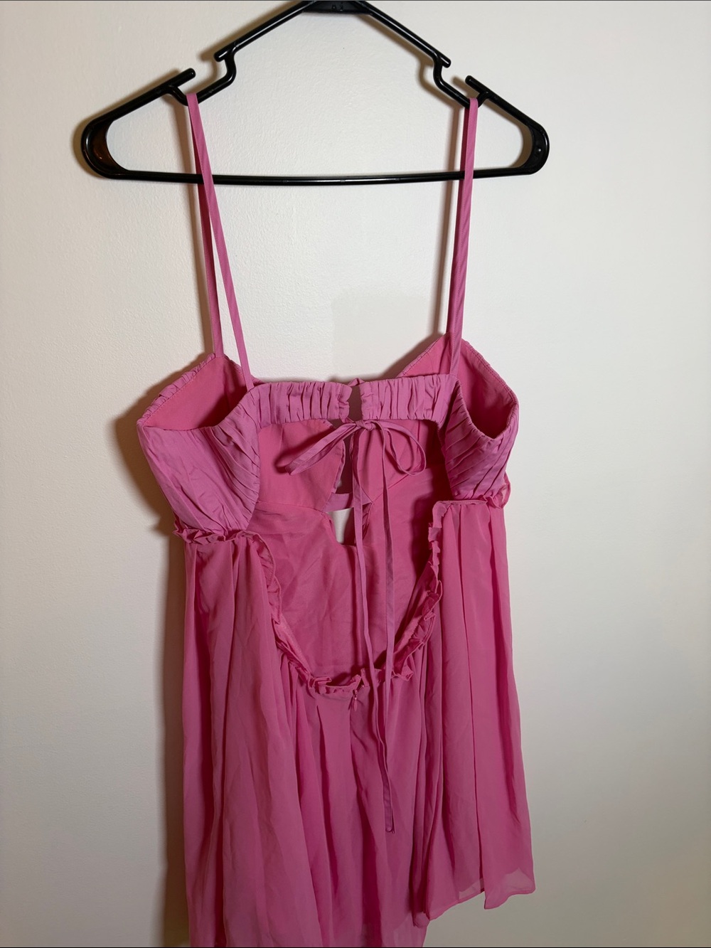 ASOS DRESS Pink Spaghetti Strap Chiffon Dress - Picture 10 of 11